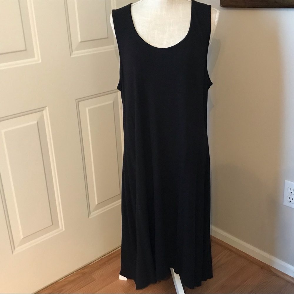 Chico’s A-line High Low Hem Black Dress Size 3 or XL